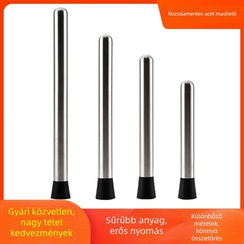 Rozsdamentes acél muddler teához tejjel és gyümölcsök préseléséhez – jégzúzó bot, modern minimális dizájn, 2022-es megjelenés