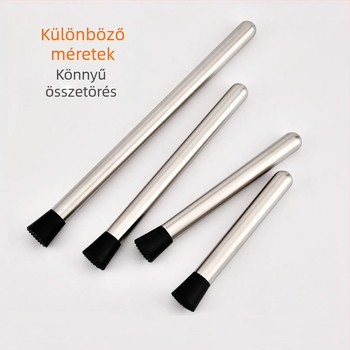 Rozsdamentes acél muddler teához tejjel és gyümölcsök préseléséhez – jégzúzó bot, modern minimális dizájn, 2022-es megjelenés