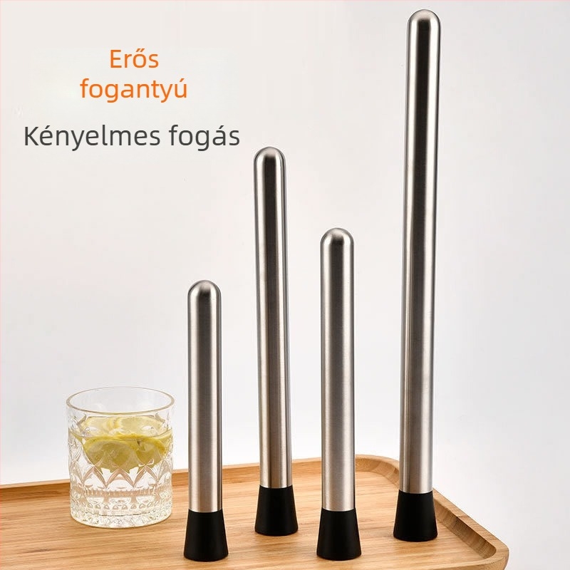 Rozsdamentes acél muddler teához tejjel és gyümölcsök préseléséhez – jégzúzó bot, modern minimális dizájn, 2022-es megjelenés