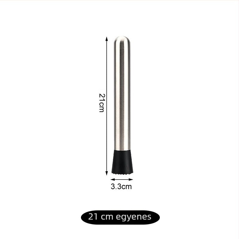 Rozsdamentes acél muddler teához tejjel és gyümölcsök préseléséhez – jégzúzó bot, modern minimális dizájn, 2022-es megjelenés