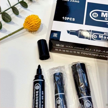 Quan Kui kétoldalas olaj alapú marker fehér táblához – műanyag tokozás, 3 variáns