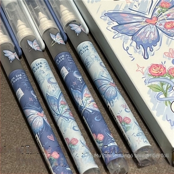 Golyóstoll közvetlen folyékony tintával, Butterfly sorozat, műanyag tokozás, nem törölhető, hegy anyaga: egyéb anyagok