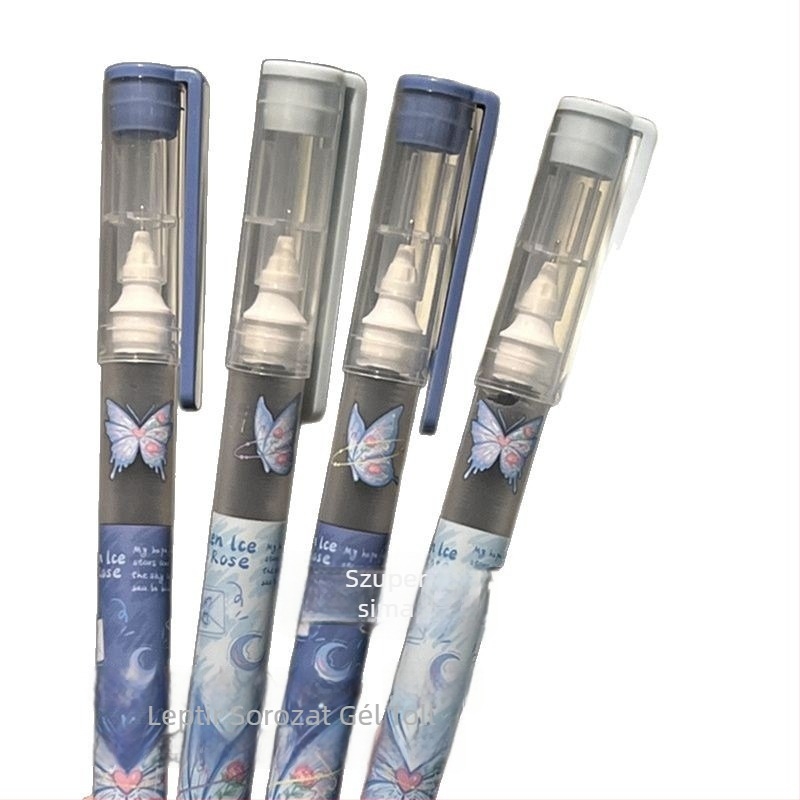 Golyóstoll közvetlen folyékony tintával, Butterfly sorozat, műanyag tokozás, nem törölhető, hegy anyaga: egyéb anyagok