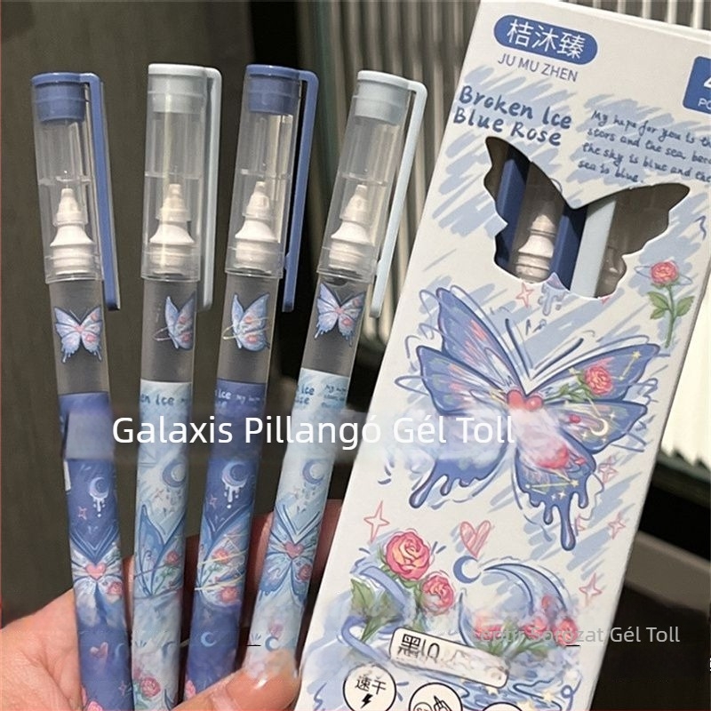 Golyóstoll közvetlen folyékony tintával, Butterfly sorozat, műanyag tokozás, nem törölhető, hegy anyaga: egyéb anyagok