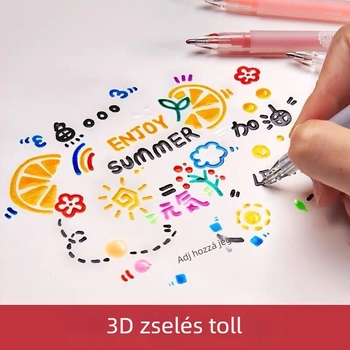 COLNK Colin 3D Jelly Pen DIY Highlighter Graffiti Glass Painting Pen – Modell 890-6, Műanyag burkolat, Dobozos csomagolás, Nyomtatott logó, Testreszabható