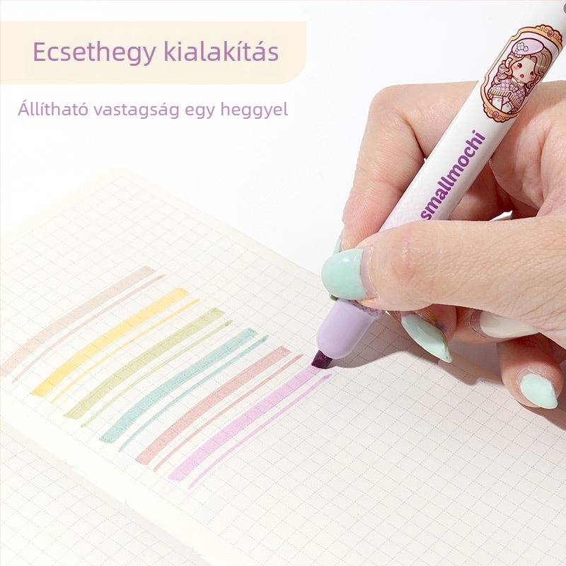 Kiemelő toll Little Mochi, kínai stílus, vast vonal, műanyag ház