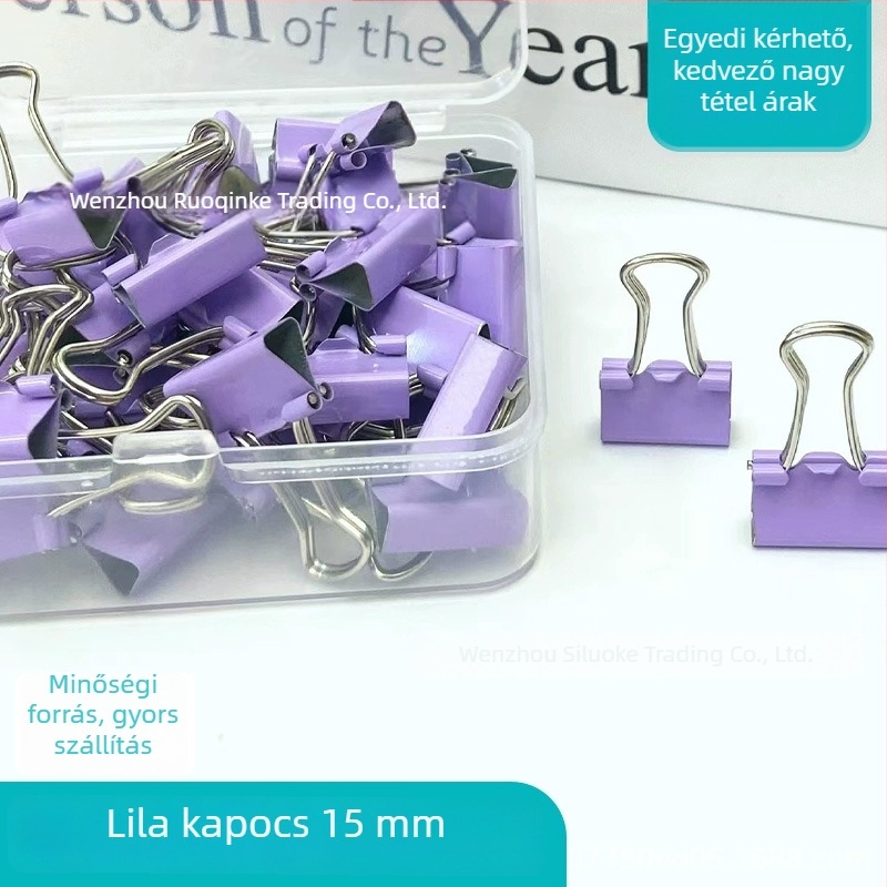 Hosszú farkú csipesz dovetail dizájn, fémszerkezet, irodai papírklipsz