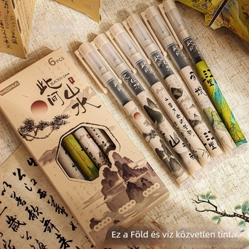 Antik sorozatú gél toll, műanyag test, kupakkal, dobozos csomagolás, diákoknak és szakembereknek