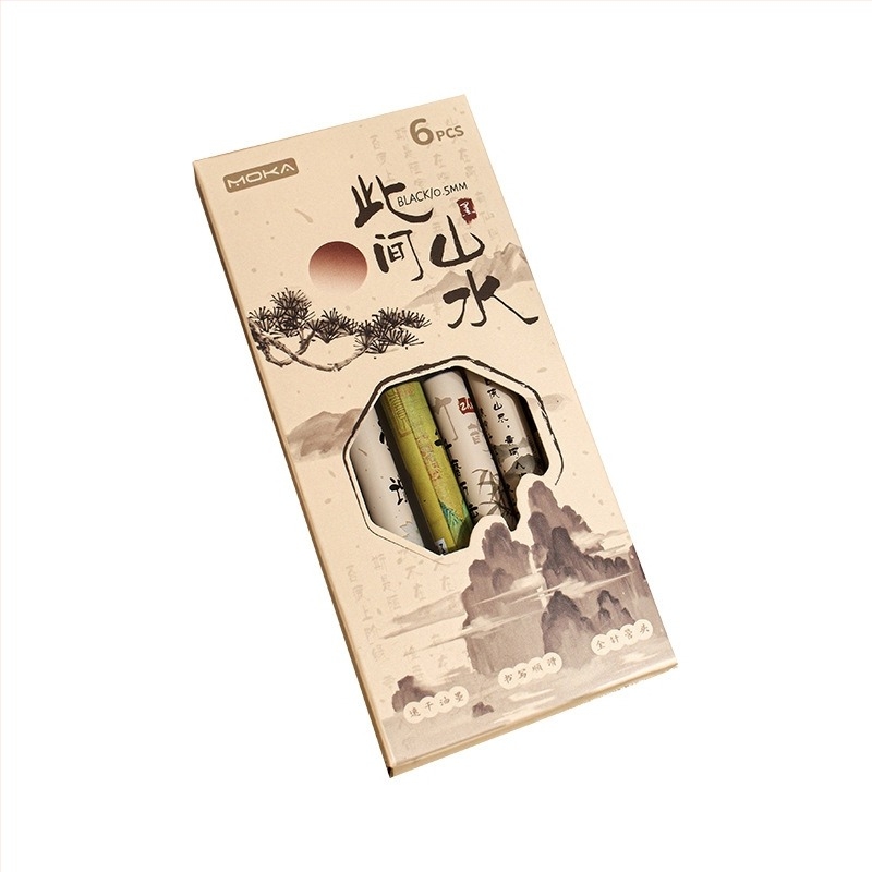 Antik sorozatú gél toll, műanyag test, kupakkal, dobozos csomagolás, diákoknak és szakembereknek