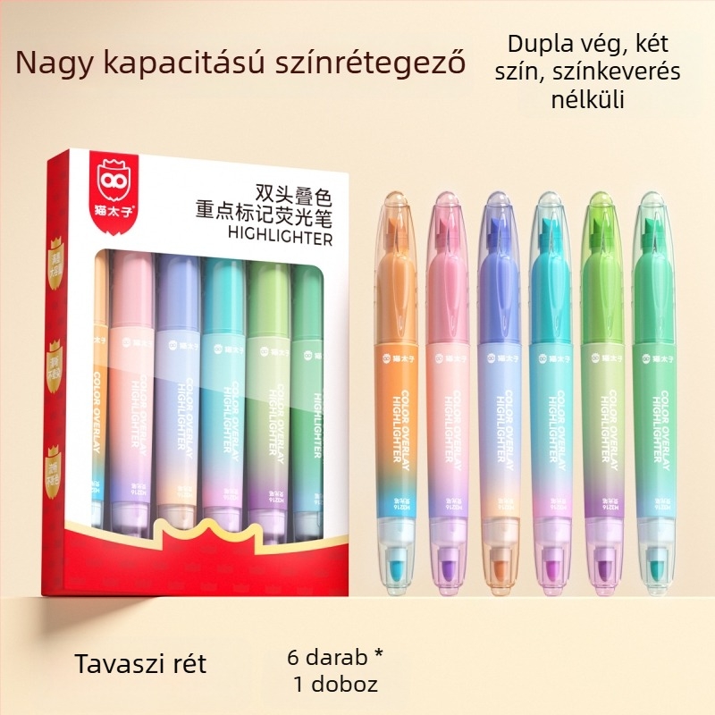 Prince Cat kettős fejű gyorsan száradó kiemelő toll általános iskolásoknak, modell M3216