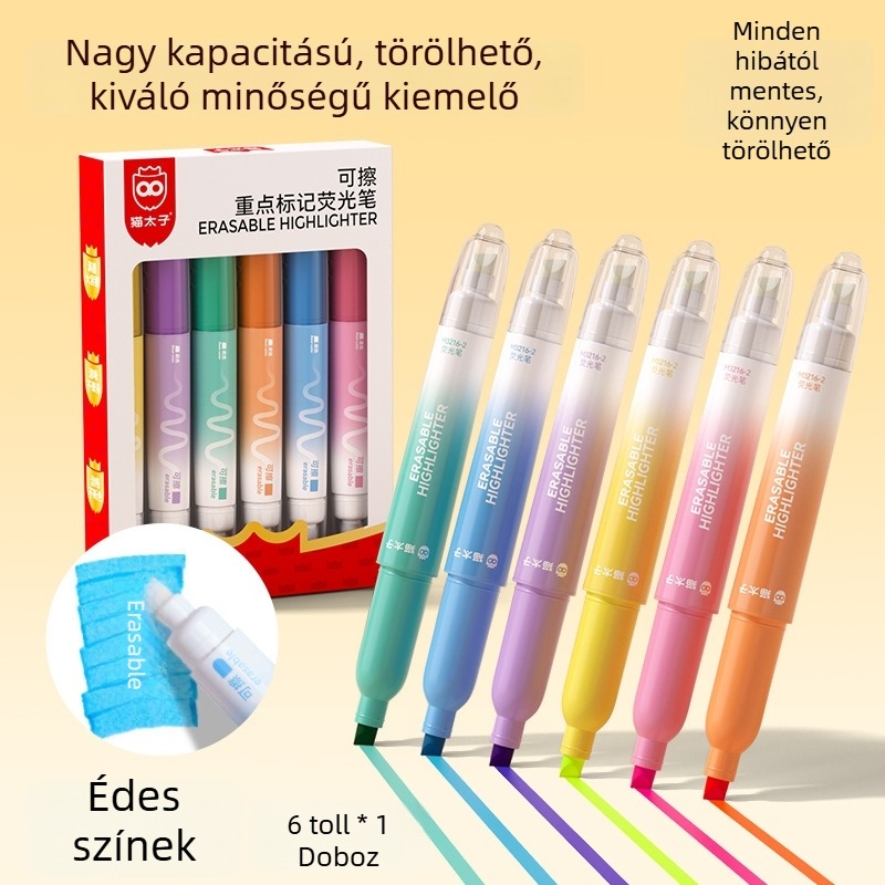 Prince Cat kettős fejű gyorsan száradó kiemelő toll általános iskolásoknak, modell M3216