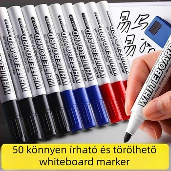 Fehér tábla marker, törölhető, vízbázisú, nagy kapacitású, gyermekeknek szóló oktatási táblához