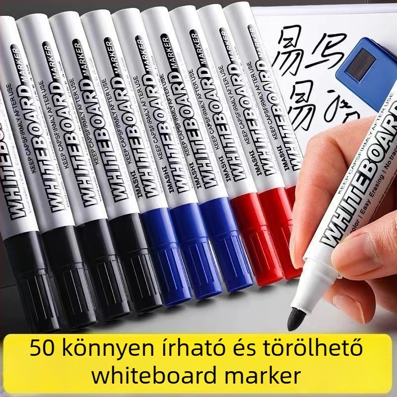 Fehér tábla marker, törölhető, vízbázisú, nagy kapacitású, gyermekeknek szóló oktatási táblához