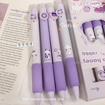 Rajzfilm termikus törölhető toll általános iskolásoknak – MOYL Cartoon sorozat, műanyag ház, rozsdamentes acél heg, törölhető