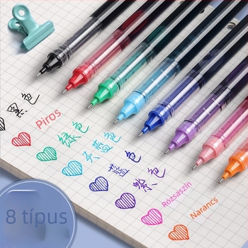 Morning Light diák gel toll a jegyzeteléshez — műanyag ház, volfrám hegy, nem törölhető, napi íráshoz