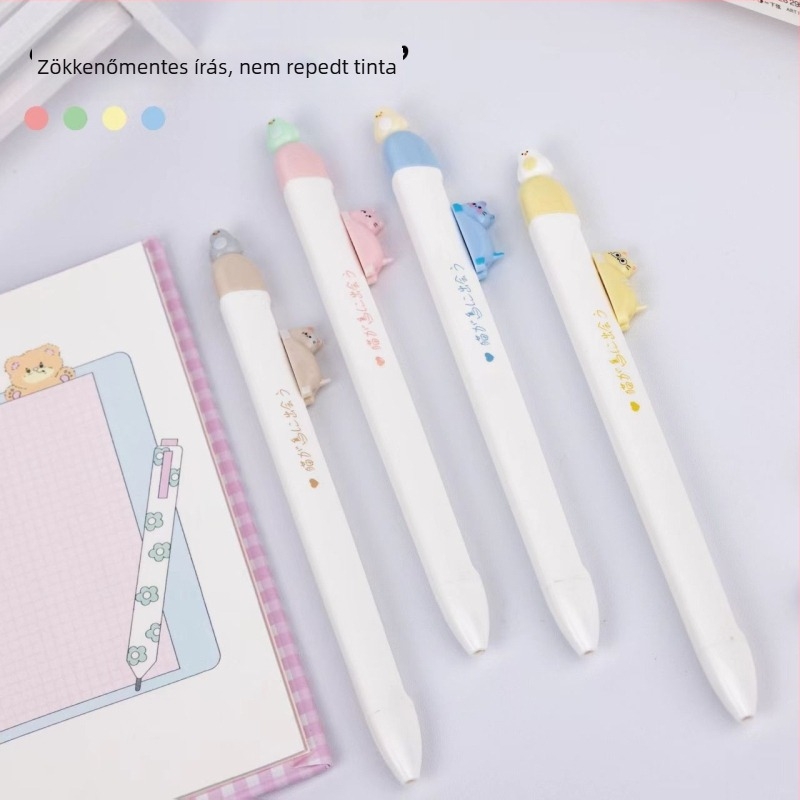 Műanyag héjú toll műanyag heggyel, kattintásos zárás, nem törölhető, ajándékdobozos csomagolás