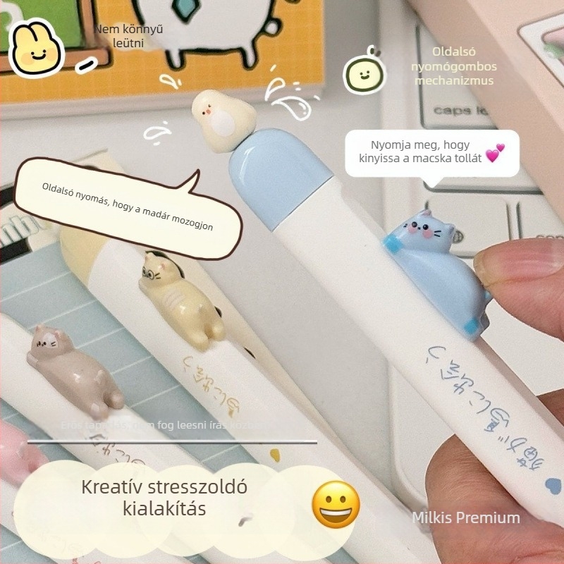 Műanyag héjú toll műanyag heggyel, kattintásos zárás, nem törölhető, ajándékdobozos csomagolás