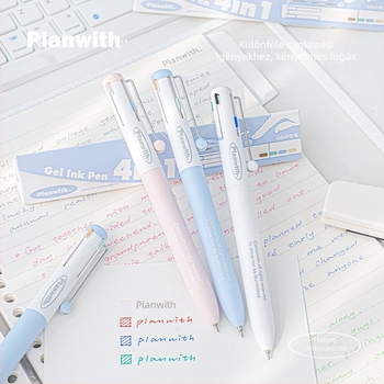 Planwith 4-in-1 több színű toll ABS burkolattal, CS heggyel – nem törölhető