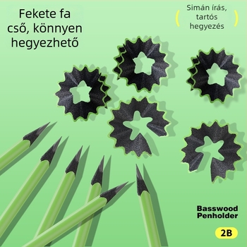 Háromszög alakú fa ceruza diákoknak, 2B grafit, íráshoz