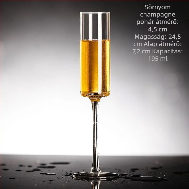 Üvegből készült pezsgőpohár-készlet, 201-300 ml kapacitás, modern minimalista stílus, testreszabható feldolgozás