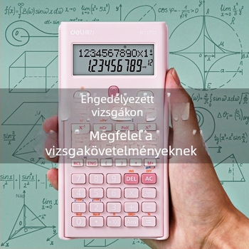 Deli 1700 Funkciós Számológép Nagy Kijelzővel, 12 Számjegy, Műanyag Ház, Gombateleppel Működik