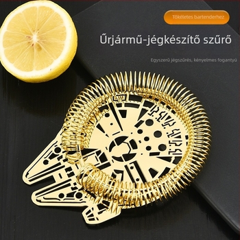 Rozsdamentes acél jégkocka szűrő és bor szeparátor bárban, modern minimalista stílus, első osztályú minőség, egyedi csomagolás