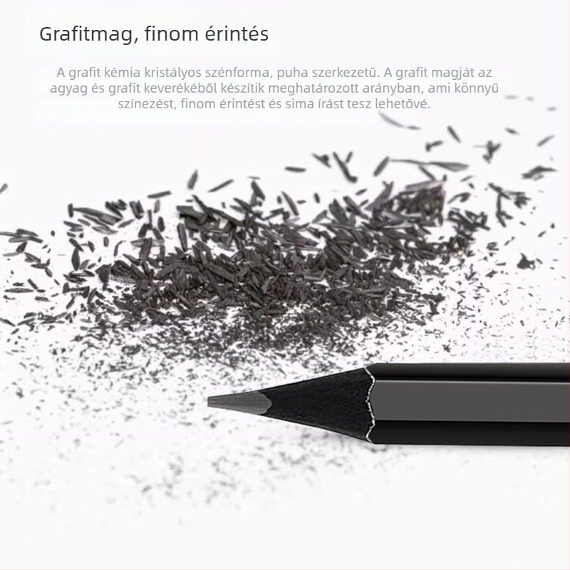 TC fa HB grafitceruza, hexagonális test, biztonságos, nem toxikus grafit íráshoz és rajzoláshoz diákoknak