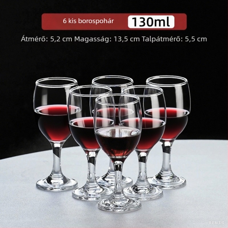 Borospohár, európai stílus, üveg, vastagított üveg, kapacitás 101–200 ml, Hongda