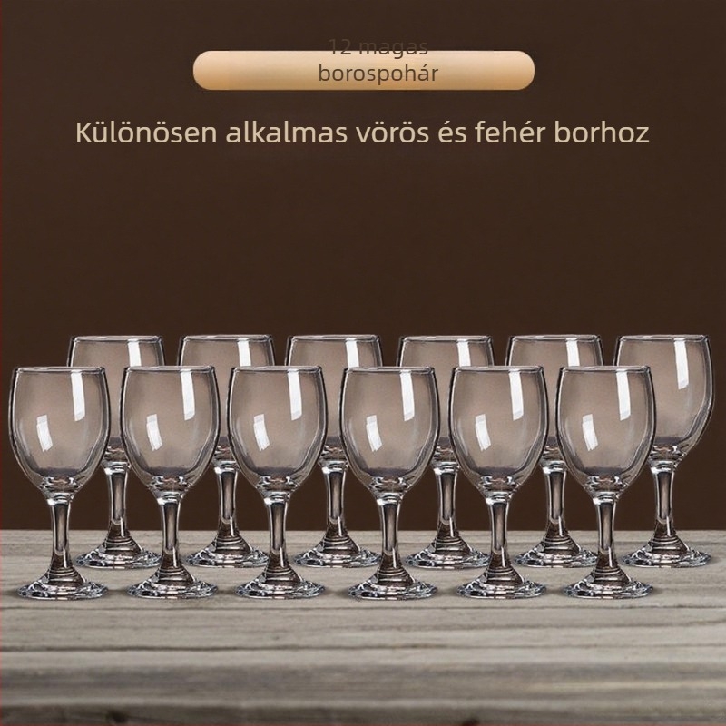 Borospohár, európai stílus, üveg, vastagított üveg, kapacitás 101–200 ml, Hongda