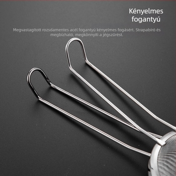 Rozsdamentes acél háromszög szűrőszita, konikus alakú, bár eszköz, 1 db