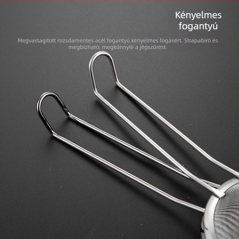 Rozsdamentes acél háromszög szűrőszita, konikus alakú, bár eszköz, 1 db