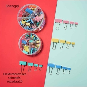 Shengqi színes Morandi színű dossziéklip készlet hosszú farkú dizájnnal, 3/4/5 és 4/5/6