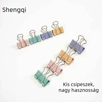 Shengqi színes Morandi színű dossziéklip készlet hosszú farkú dizájnnal, 3/4/5 és 4/5/6
