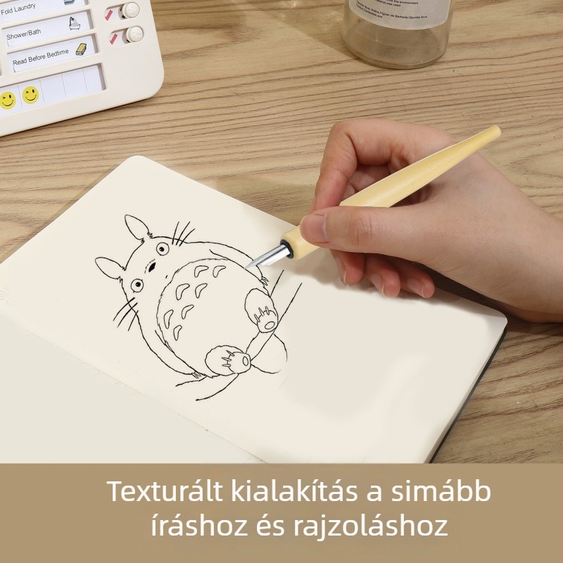 Díptoll készlet – fa test, rozsdamentes acél heg, WD368, cserélhető hegyek, tinta merítéses rendszer