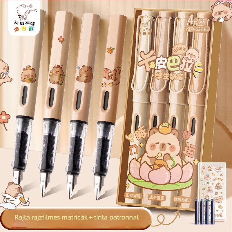 Kaba Bear Kapy háromszög alakú kalligráfia toll cserélhető tintazsákkal, modell KBX-6373, harmadik osztályos tanulóknak