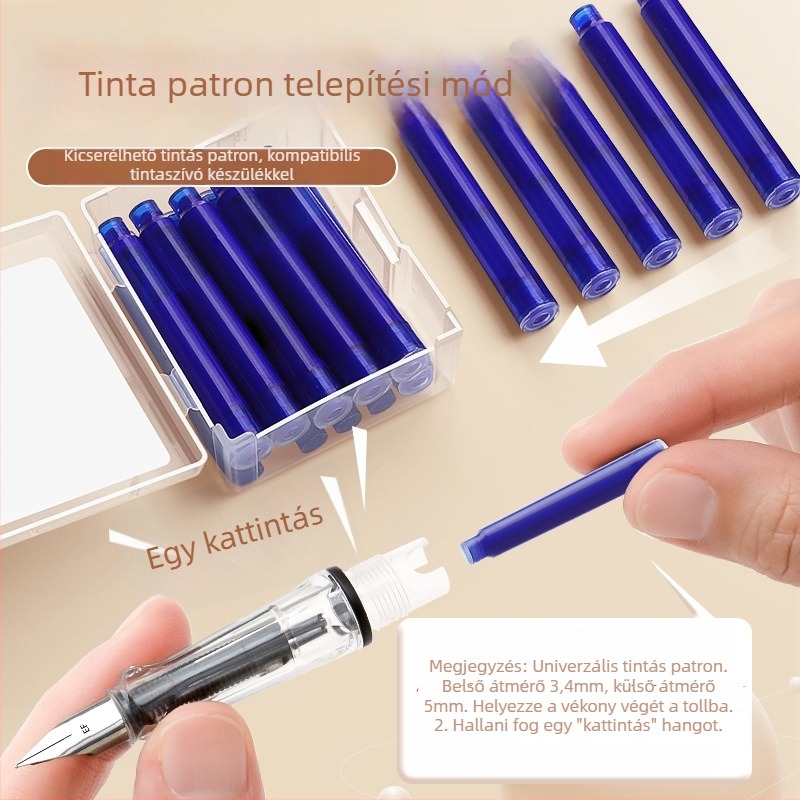 Kaba Bear Kapy háromszög alakú kalligráfia toll cserélhető tintazsákkal, modell KBX-6373, harmadik osztályos tanulóknak