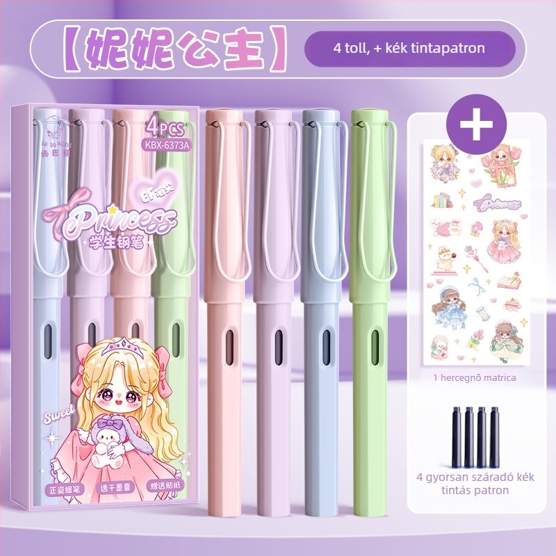 Kaba Bear Kapy háromszög alakú kalligráfia toll cserélhető tintazsákkal, modell KBX-6373, harmadik osztályos tanulóknak