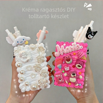DIY készlet tolltartó készítéséhez rajzfilm dizájnnal az íróasztalhoz
