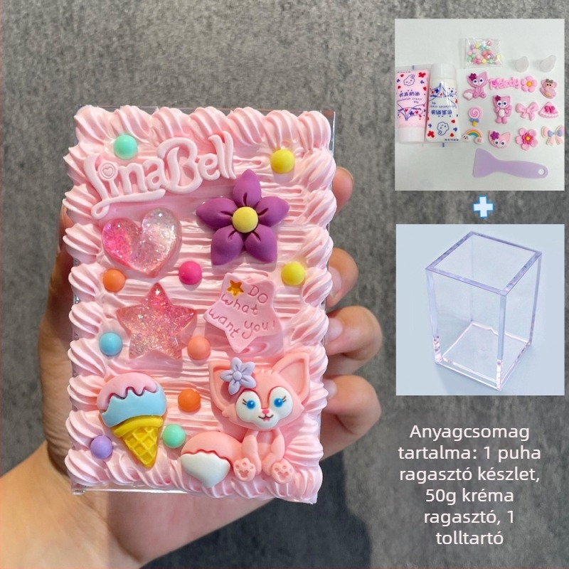 DIY készlet tolltartó készítéséhez rajzfilm dizájnnal az íróasztalhoz