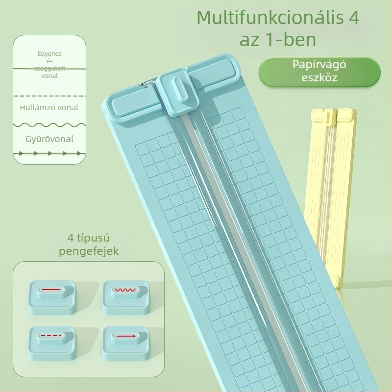 4 az 1-ben papírvágó, kétirányú vágás, műanyag kivitel, maximális vágási méret A4, márka No Worries