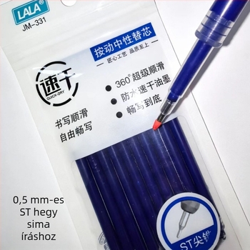 Tollbetét – LALA, 0,5 mm, standard kapacitás, semleges tollhoz, műanyag test