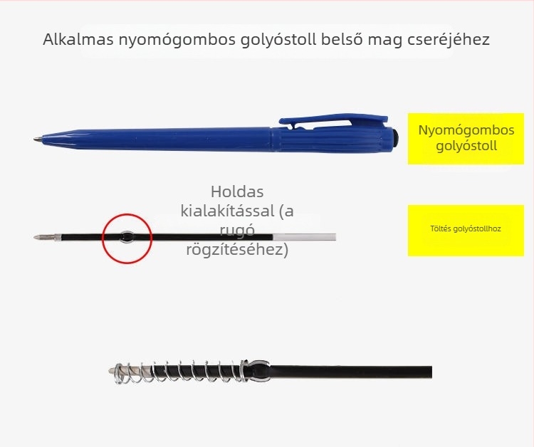 Free Horse HO-107 golyóstoll-töltő, 0,7 mm, műanyag, minden papírtípushoz