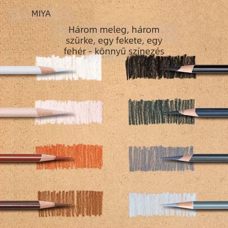 Mia Színes Szénrajz Ceruza – Művészeknek, Professzionális Kézi Rajz Szén és Fehér Highlight Ceruza