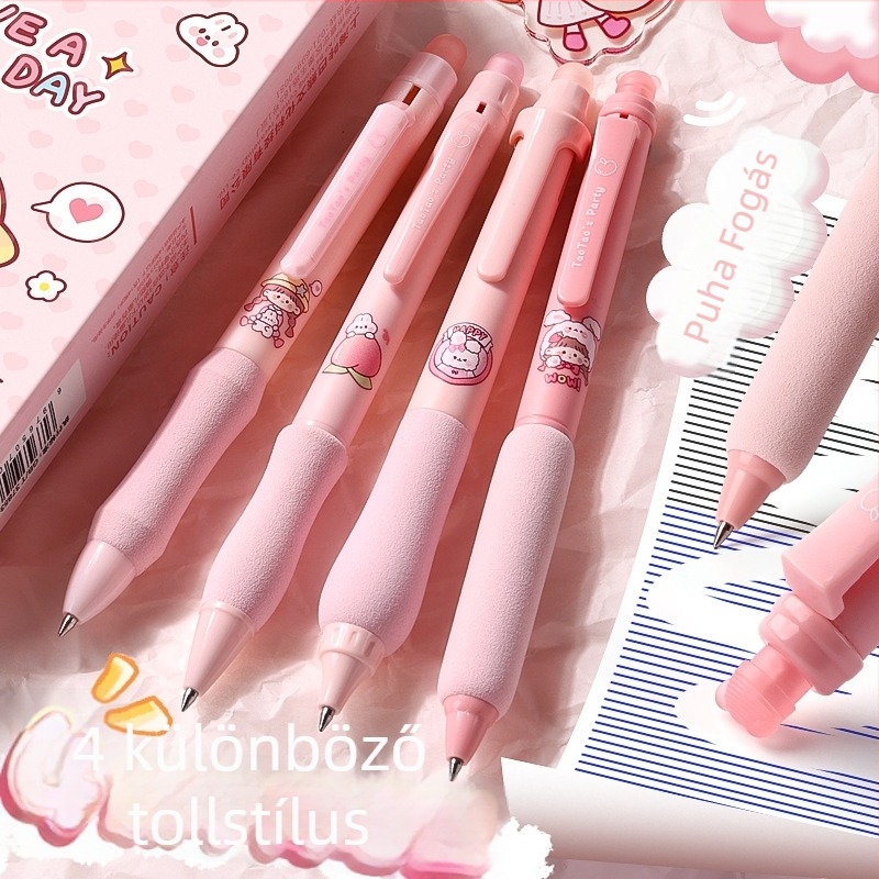 Kappa bear Cloud grip hő-erasztható gél toll készlet gyerekeknek, műanyag test, törölhető, heg: egyéb anyagok.
