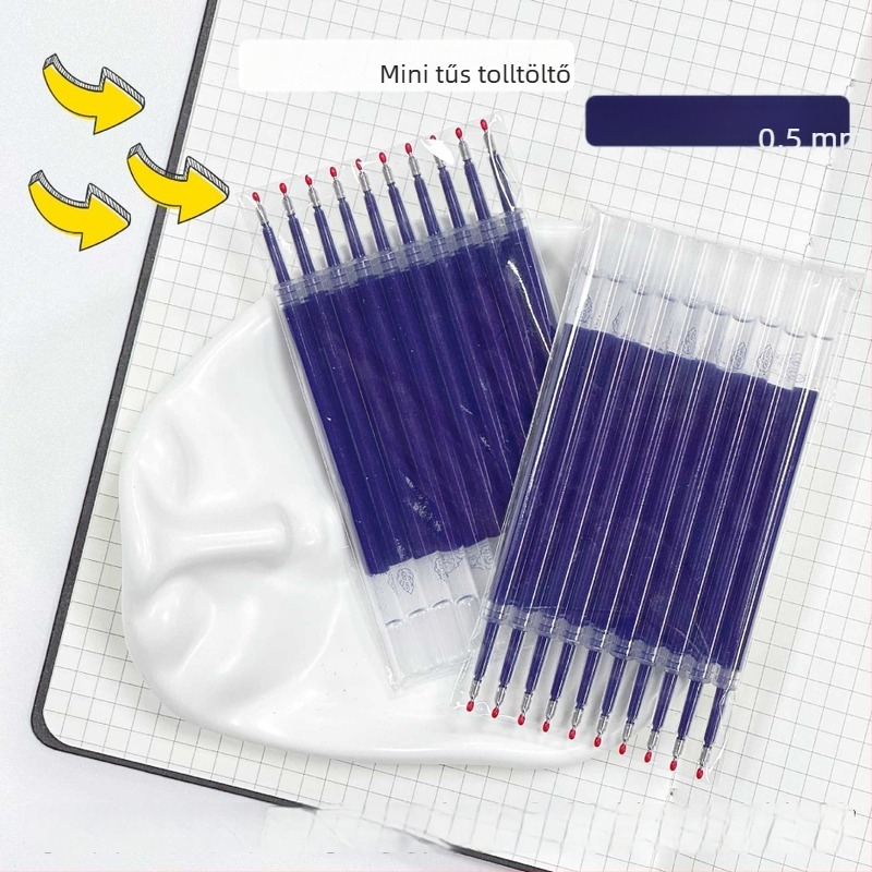 Heshuo nyomógombos tollrefill, műanyag test, 0,5 mm vonalvastagság, modell Refill, csomagolás zacskóban
