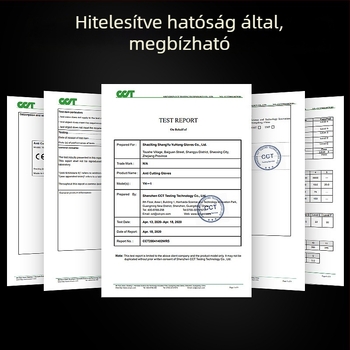 Yuhong 5. osztályú vágásbiztos kesztyűk, HPPR, konyhai és üvegkezelési használatra, barkács és faipari munkákhoz