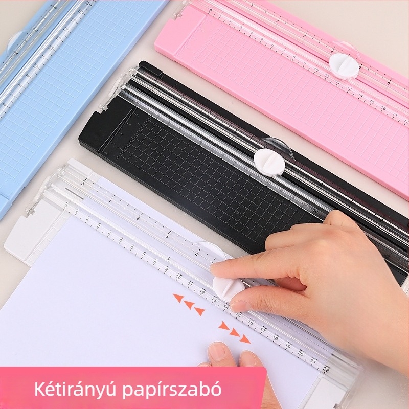 Kétirányú papírtvágó, hordozható, műanyag test, Modell: Papírvágó, Határokon átnyúló ellátási forrás: Igen