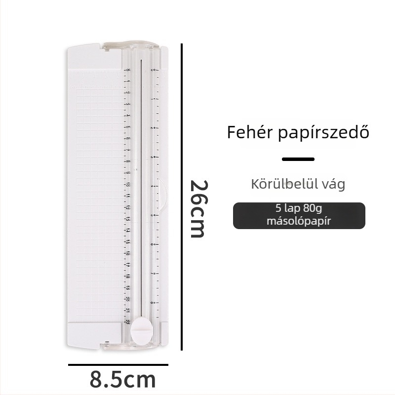 Kétirányú papírtvágó, hordozható, műanyag test, Modell: Papírvágó, Határokon átnyúló ellátási forrás: Igen