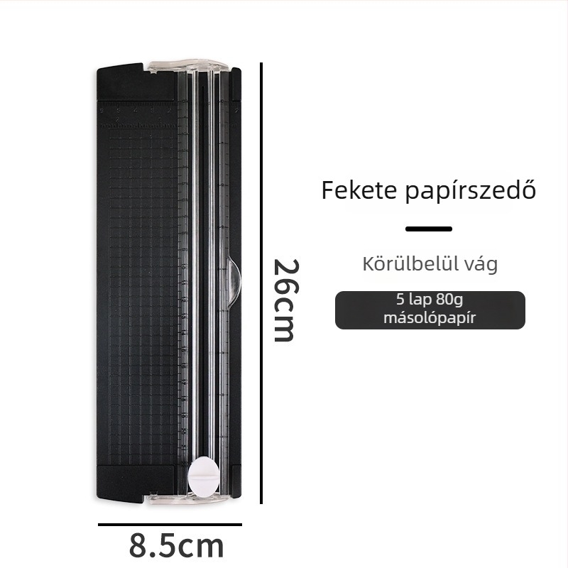 Kétirányú papírtvágó, hordozható, műanyag test, Modell: Papírvágó, Határokon átnyúló ellátási forrás: Igen
