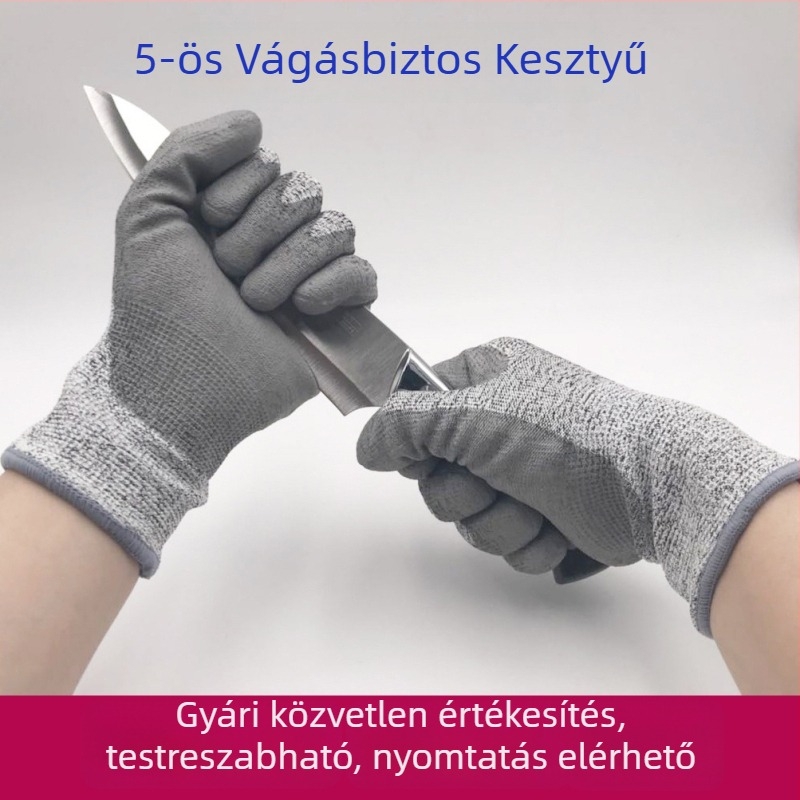 PU bevonatú tenyérkesztyűk, vágásbiztosak